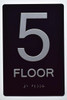 5th FLOOR SIGN ADA -Tactile Signs