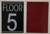 SIGN FLOOR NUMBER FIVE (5)