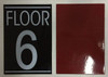 SIGNAGE FLOOR NUMBER SIX (6)