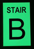PHOTOLUMINESCENT STAIR B SIGN for Building