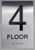 4th FLOOR  Braille sign -Tactile Signs  The sensation line ADA