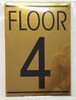 SIGN FLOOR NUMBER FOUR (4)