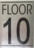 FLOOR NUMBER TEN (10) Signage