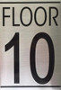 SIGN FLOOR NUMBER TEN (10)