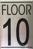 SIGNAGE FLOOR NUMBER TEN (10)