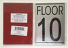 FLOOR NUMBER TEN (10)   Compliance sign