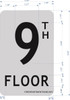 SIGNAGE FLOOR NUMBER  - 9TH FLOOR