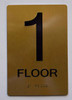 Braille sign 1ST FLOOR SIGN   ADA Tactile Signs