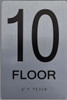 Braille sign 10th FLOOR  Braille sign -Tactile Signs  The sensation line