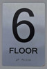 6th FLOOR  Braille sign -Tactile Signs  The sensation line   Braille sign