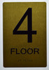 4th FLOOR SIGN ADA -Tactile Signs