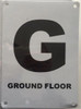 SIGNAGE FLOOR NUMBER GROUND (G)