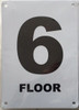 SIGN FLOOR NUMBER SIX (6)
