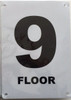 FLOOR NUMBER NINE (9)  BUILDING SIGN