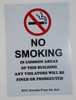 SIGN NO SMOKING - NYC SMOKE FREE AIR ACT