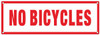 NO BICYCLES SIGN (ALUMINUM SIGNS) WHITE