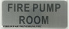 Compliance  FIRE PUMP ROOM - The Mont Argent Line sign