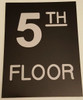 Floor number Five (5) Signage Engraved Plastic (FLOOR Signage.)