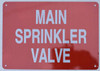 BUILDING SIGNAGE MAIN SPRINKLER VALVE