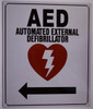 AED LEFT - AUTOMATED DEFIBRILLATOR TO THE LEFT