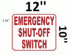 EMERGENCY SHUT-OFF SWITCH White