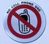 NO CELL PHONE USE Signage (ROUND CIRCLE ALUMINUM Signage'' DIAMETER)