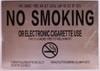 NO SMOKING OR ELECTRONIC CIGARETTE USE SIGN for Building