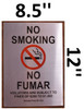NO SMOKING NO FUMAR  -The pennello d'argento line