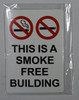 THIS IS A SMOKE FREE BUILDING HPD SIGN