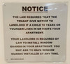 Window Guards Notice sign White