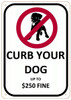 CURB YOUR DOG Sign