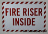 SIGNAGE FIRE RISER INSIDE