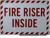 FIRE RISER INSIDE   BUILDING SIGNAGE