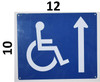 Wheelchair Accessible  with Ahead Arrow --The Pour Tous Blue LINE