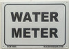 SIGNAGE WATER METER  (WHITE  ALUMINIUM )