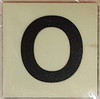 PHOTOLUMINESCENT DOOR IDENTIFICATION LETTER O Sign/ GLOW IN THE DARK "DOOR NUMBER" Sign