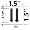 SIGNAGE PHOTOLUMINESCENT DOOR IDENTIFICATION LETTER TWO ARROW DOWN / GLOW IN THE DARK "DOOR NUMBER"