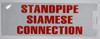 SIGN Standpipe Siamese Connection