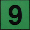PHOTOLUMINESCENT DOOR IDENTIFICATION LETTER 9 (NINE) Signage/ GLOW IN THE DARK "DOOR SYMBOL" Signage