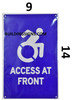 Sign ADA Access at Front -The Pour Tous Blue LINE