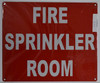 FIRE Sprinkler Room Sign (Red, Reflective, Aluminium 10x12)