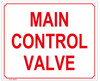 MAIN CONTROL VALVE Sign
