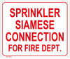 SPRINKLER SIAMESE CONNECTION FOR FIRE DEPT Sign