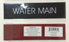 Building WATER MAIN  - BLACK  sign