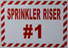 Sprinkler Riser #1 Signage