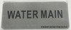 SIGN WATER MAIN  - BRUSHED ALUMINUM - The Mont Argent Line