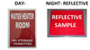 SIGNAGE WATER HEATER ROOM  - RED ( Reflective !!! ALUMINUM)