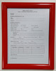 FIRE SAFETY PLAN FRAME - RED (STANDARD - ALUMINUM 8.5x11 )