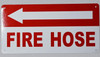 SIGN FIRE Hose Arrow Left