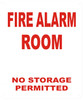 FIRE Alarm Room Sign (White,Reflective !!! Aluminum )